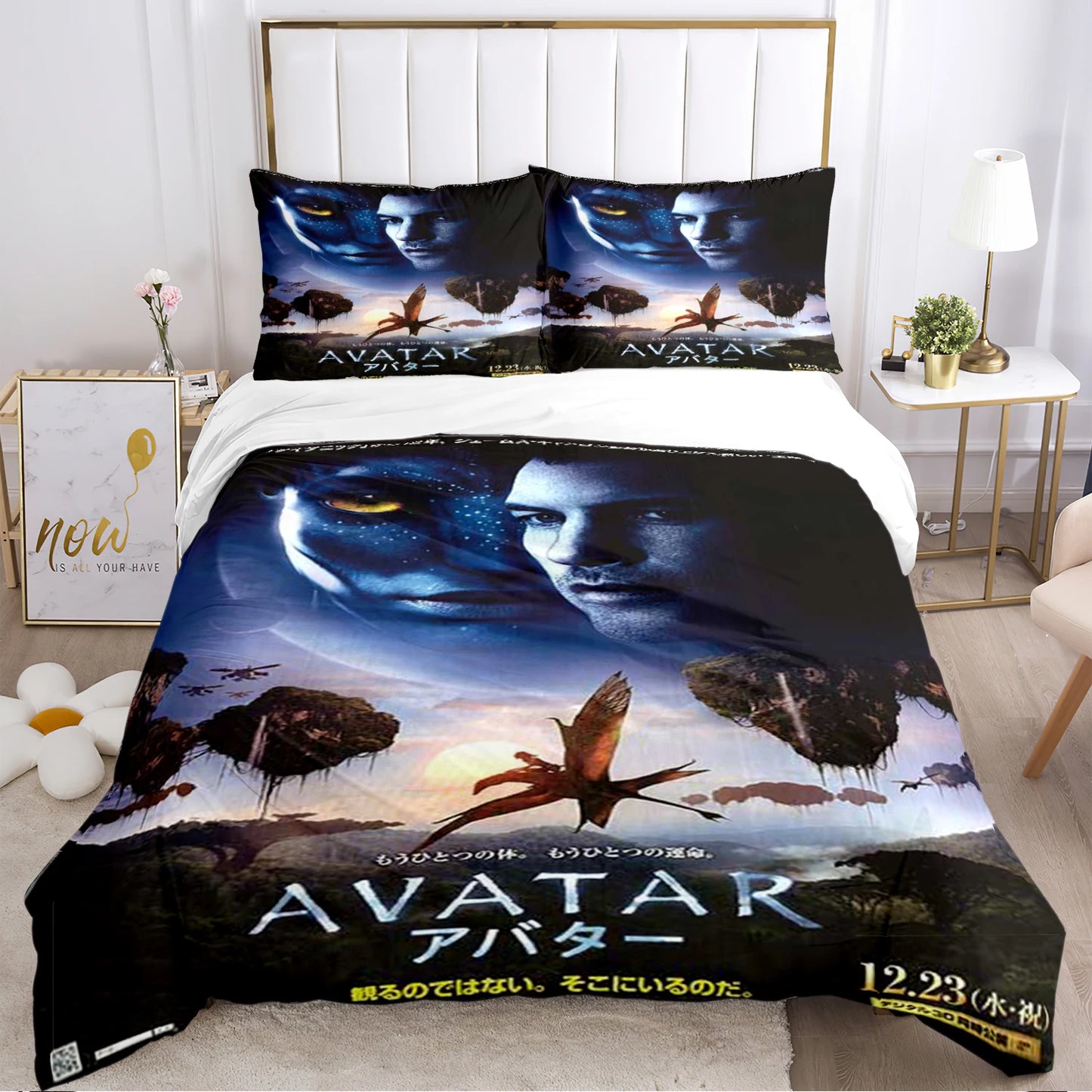 A-Avatar Movie Pattern All Season Duvet Cover Bedding Comforter sets Soft Quilt Cover and Pillowcases Single/Double/Queen/King