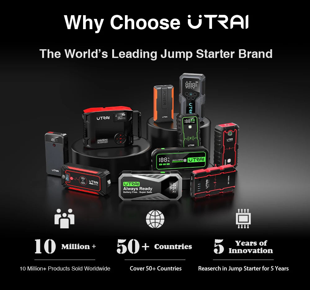 UTRAI Power Bank  2000A Jump Starter Portable Charger Car Booster 12V Auto Starting Device Emergency Car Battery Starter