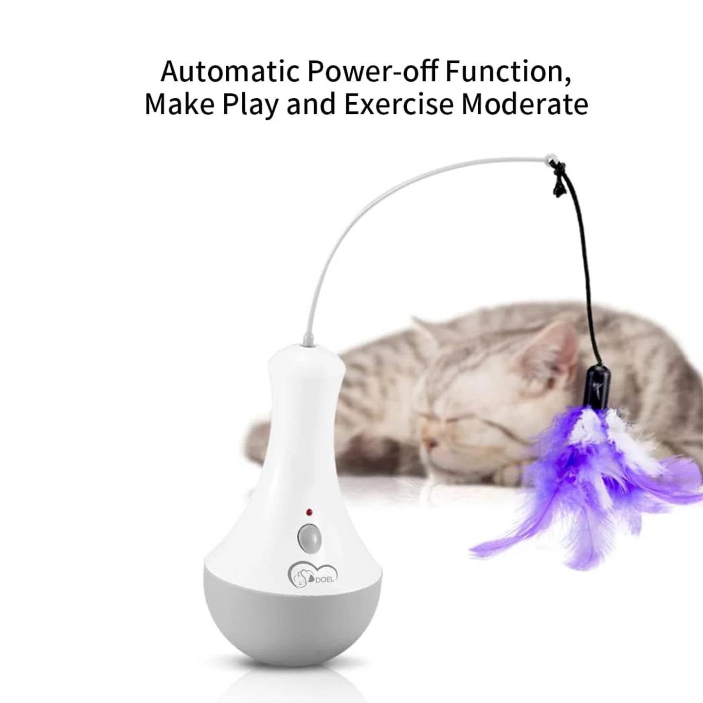 Automatic Rotating Feather Toy For Active Indoor Cat