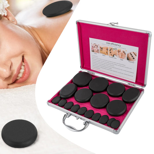 Hot Stones Massage Set with Heater Box for Relaxing Relief