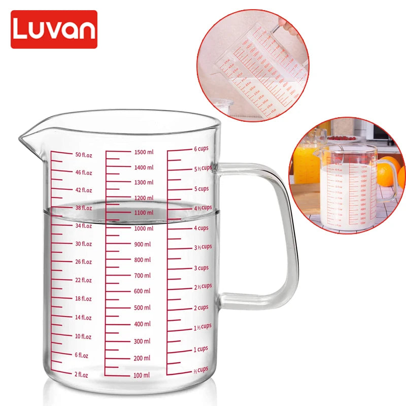 Borosilicate Glass Measuring Cup With Scale For Kitchen