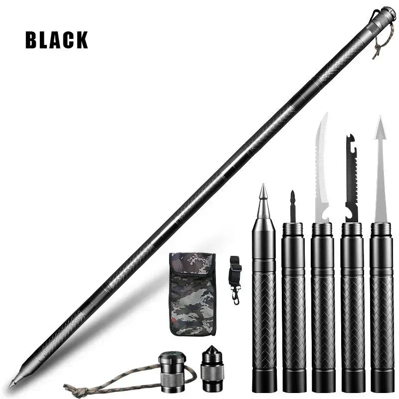 CEOI GWOK Walking Stick Set Adjustable Height Walking Cane Essential Gear Multi-functional Hiking Stick Premium Trekking Poles