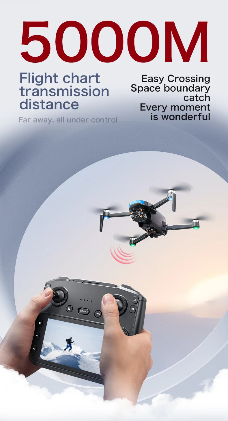 S-X1 MAX GPS Drone Professional 4K Camera 3-axis Gimbal Aerial FPV Brushless Security Drone with Large Screen Control Quadcopter