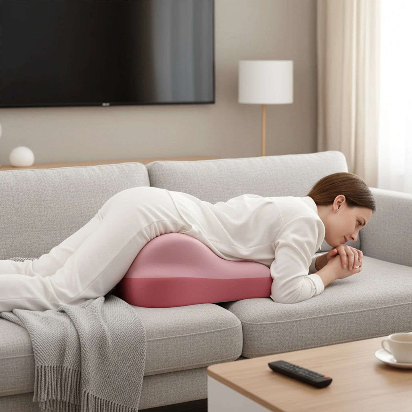 Memory Foam Pillow Ergonomic Bed Pillow Bedroom Waist Cushion Pillow Positioning Cushion for Back Neck & Waist Pain Relief