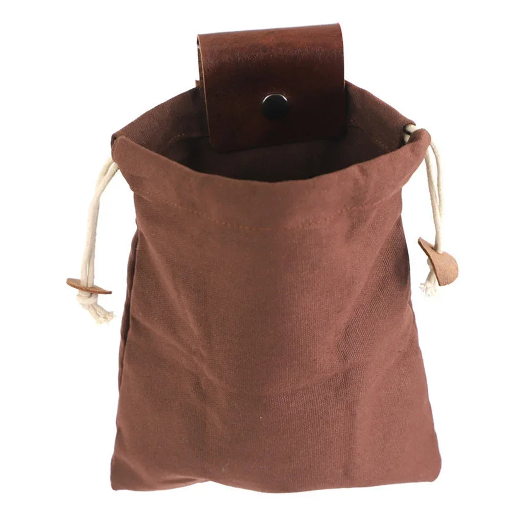 Outdoor Case Bag Camping Leather Bushcraft Bag Vegetable Harvest Garden Fruit Picking Waist Tools Storage Hanging Pouch