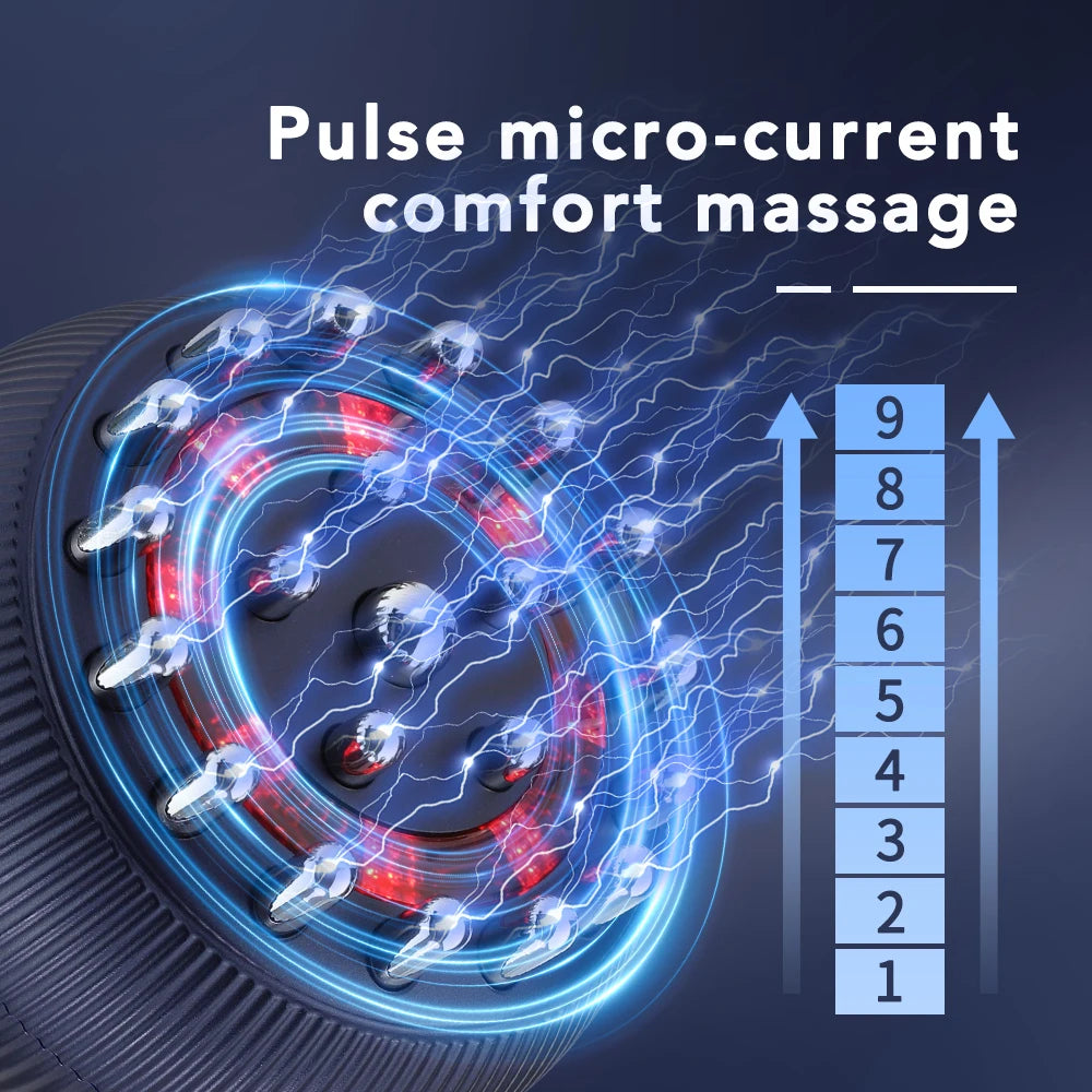 Wlireless Eletric Heated Meridian Brush Massage Lymphatic Drainage Machine Heating Microcurrent Anti Cellulite Body Back Massage
