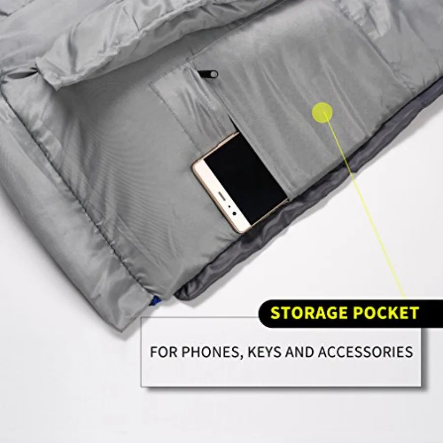 0 Degree Winter Sleeping Bags for Adults Camping 450GSM - Temp Range (5F 32F) Portable Waterproof Compression Sack- Camping Sle
