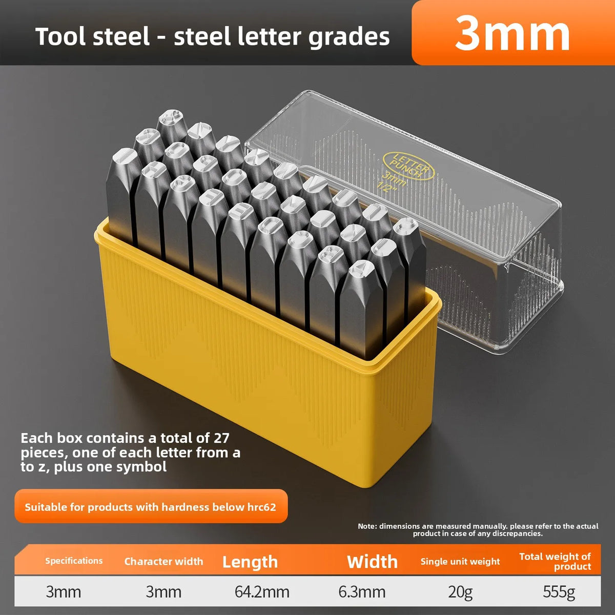 Factory Direct Letter Steel Stamp Set Hardened Industrial Number & Letter Punch Dies