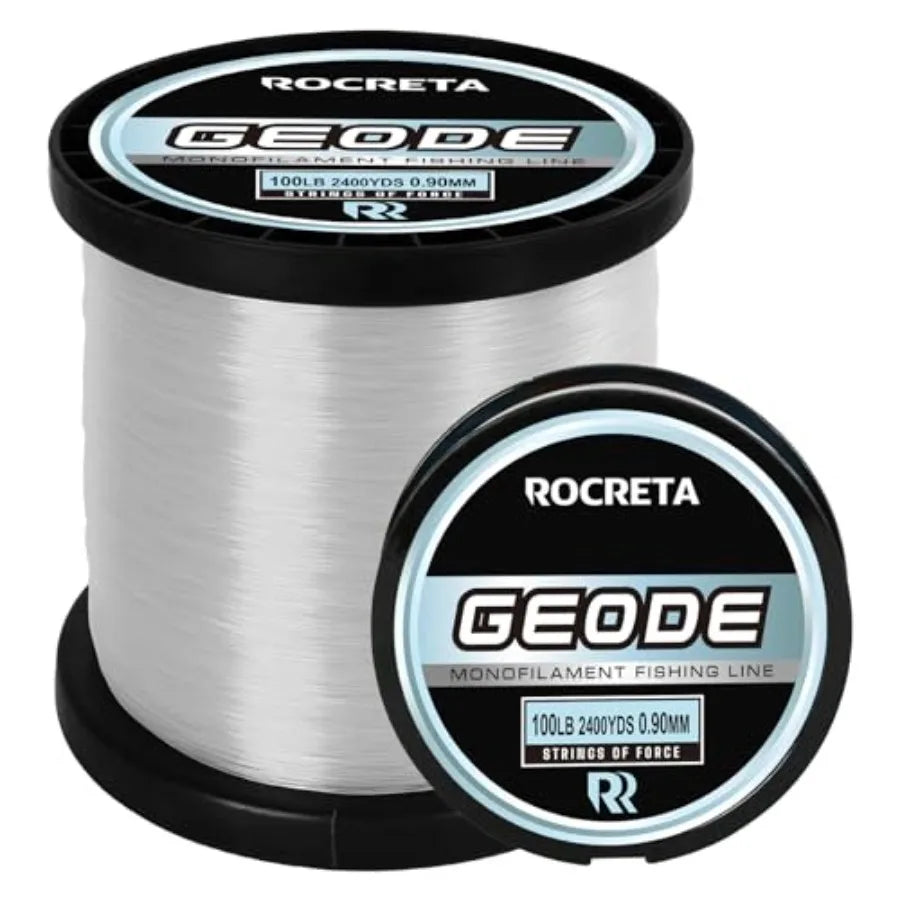 Geode Monofilament Fishing Line - Premium Resistant Nylon Mono Fishing Line 3-100lb - Superior Freshwater and Saltwater Mono Le