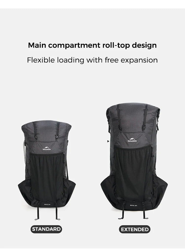 Naturehike Rock 2.0 Hiking Backpack Large Capacity Outdoor Backpack for Leisure Sports and Travel Climbing Camping Backpack