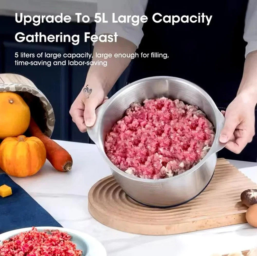 5L Electric Meat Grinders Vegetable Slicer Chopper 304 Stainless Steel Food Processor Mixer Machine New Kitchen Utensils