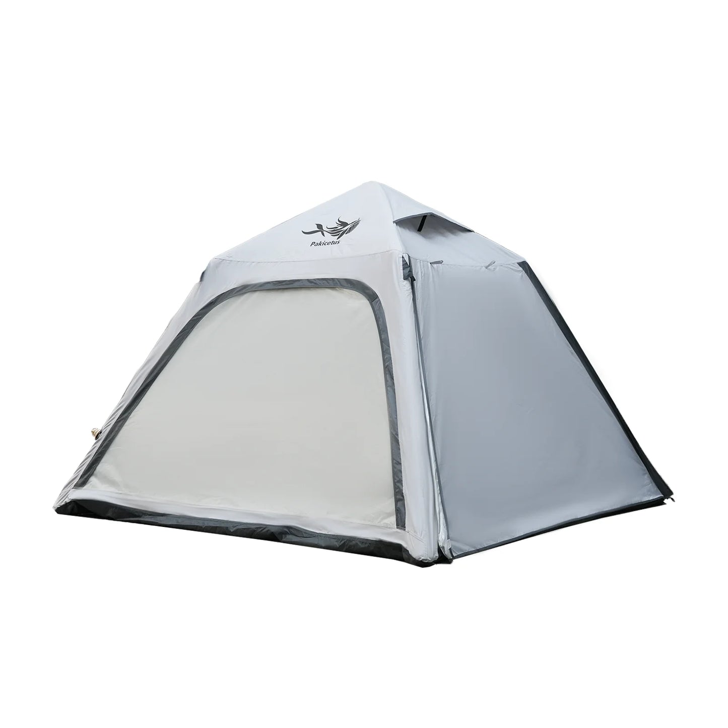 PAKICETUS Large Luxury Inflatable Glamping Tent with Manual Hand Pump, Easy Setup 4 Season Anti-Snow Spacious Family Shelter, Weatherproof Air Tent for Outdoor Camping, Backyard Party & Wilderness Adventure