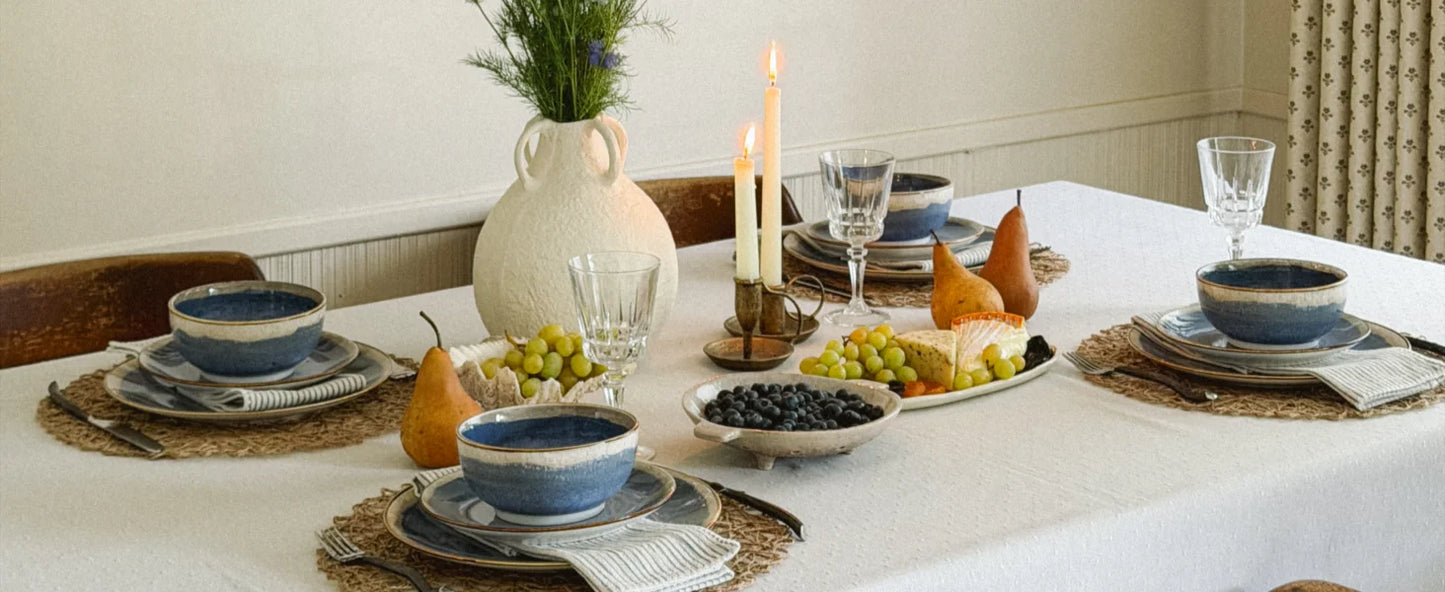 Stackable Gradient Ceramic Dinnerware Set With Microwave Safe Bowls