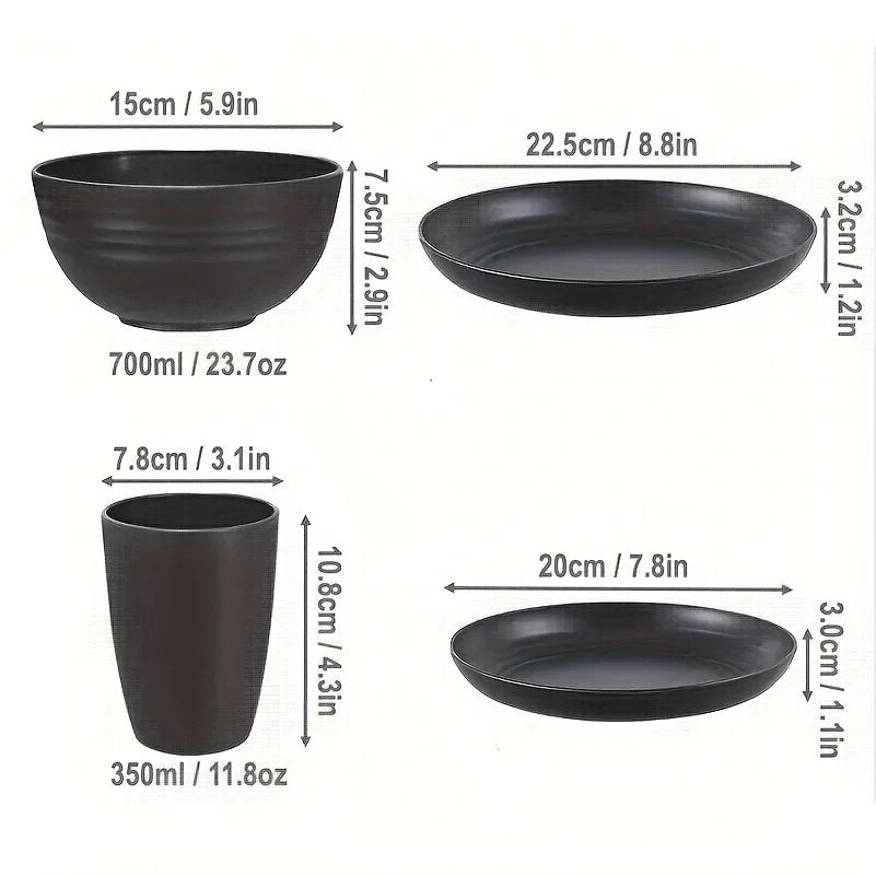 16/32pcs Tableware Set For Home Family Camping Picnic Party