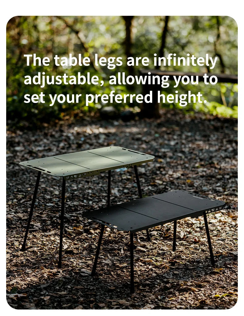Naturehike H02 IGT Table Camping Multifunctional Tactical Table Height Adjustable Desk Kitchen Folding Table BBQ Picnic