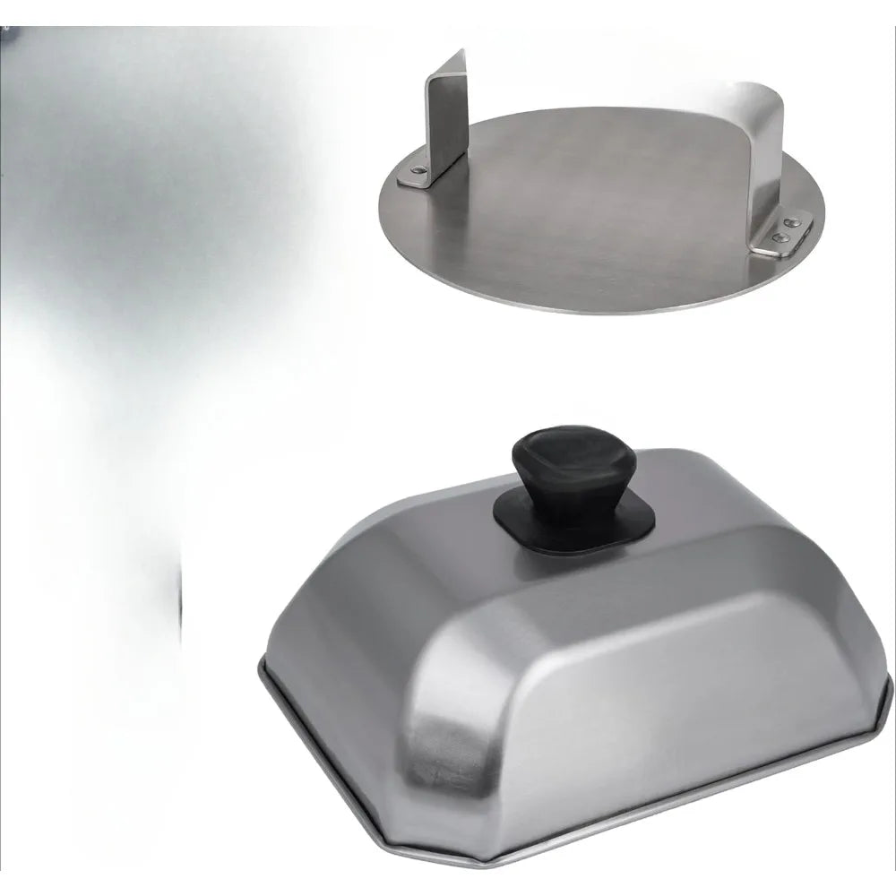 Metal Fin Spatula Turner Stainless Steel Hamburger Maker Set Bacon