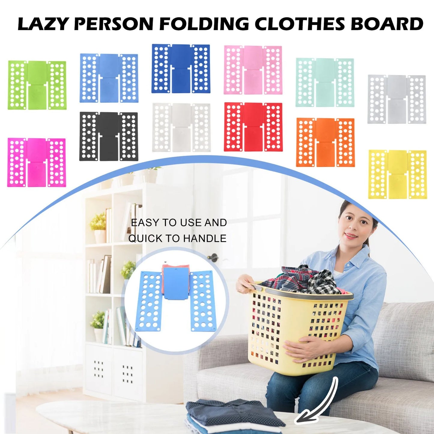 Clothes Folding Board Child Clothing Folder Bender Plastic Practical Detacha Children Lazy T-shirt Folder Laundry Time-saving