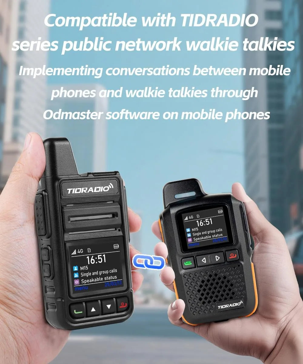TIDRADIO TD-M15 Global signal POC Radio with 1 Year Sim Card Walkie Talkie Long Range 4G 5000 Miles for Hiking and Camping