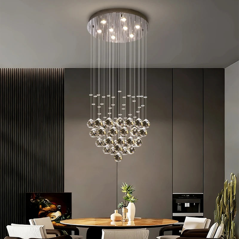 Modern Crystal Pendant Lights For Living Room And Kitchen