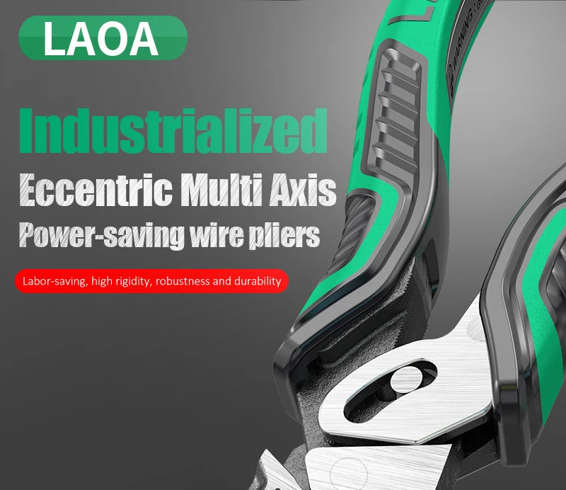 LAOA 8.5 Inch Wire Cutters Professional Eccentric Dual Shaft Labor-saving Electrician Pliers CR-V Household Hand Multi Tool