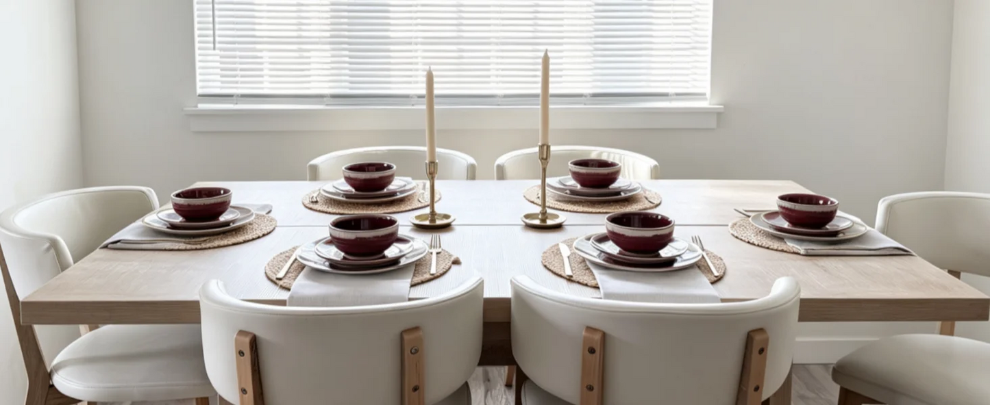 Stackable Gradient Ceramic Dinnerware Set With Microwave Safe Bowls