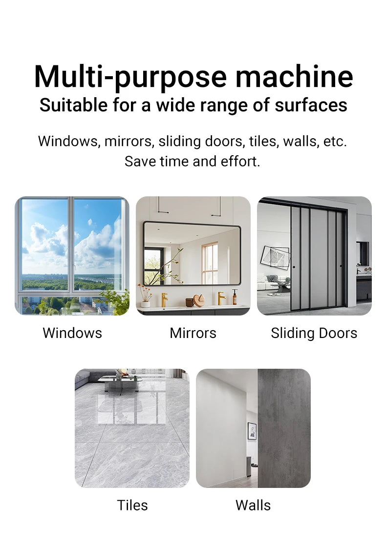 DIVEDEER Intelligent water spray window cleaner with automatic water spray function anti-fall magnetic glass home smart cleaner
