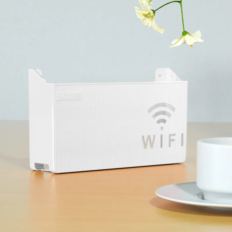 1PC Wall Hanging Wireless Wifi Router Shelf Storage Box ABS Plastic Organizer Box Cable Power Bracket Organizer Box Home Decor