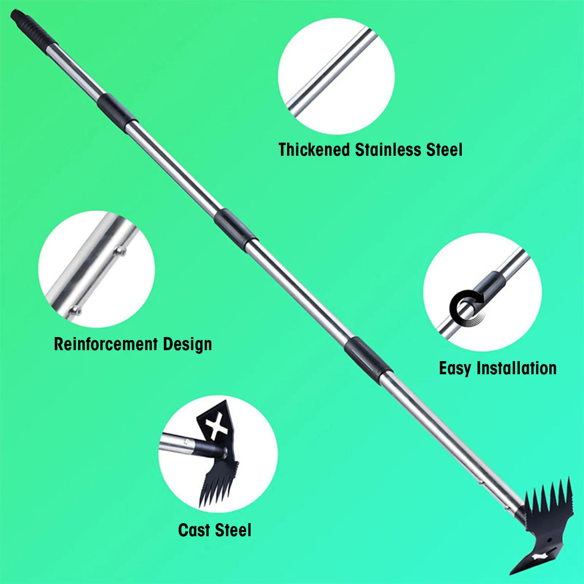 Professional Stainless Steel Weed Puller For Deep Root Removal