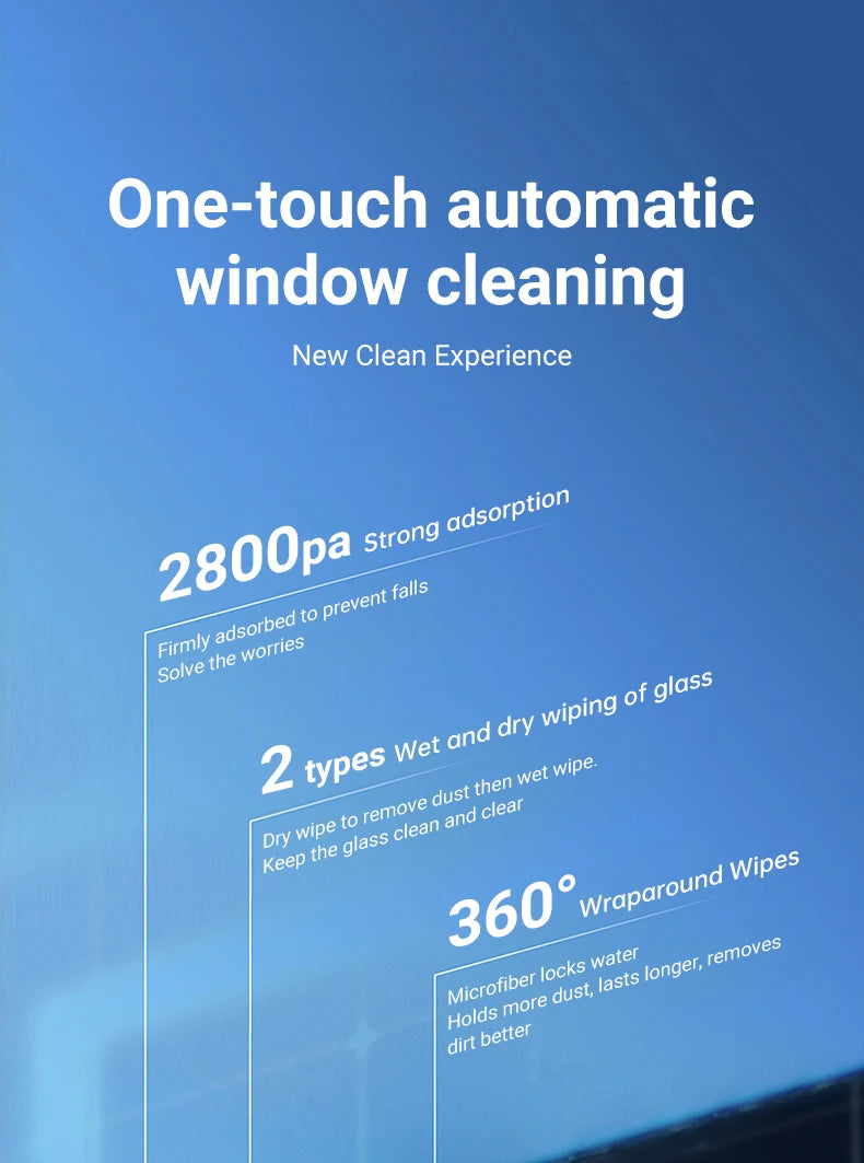 DIVEDEER Intelligent water spray window cleaner with automatic water spray function anti-fall magnetic glass home smart cleaner