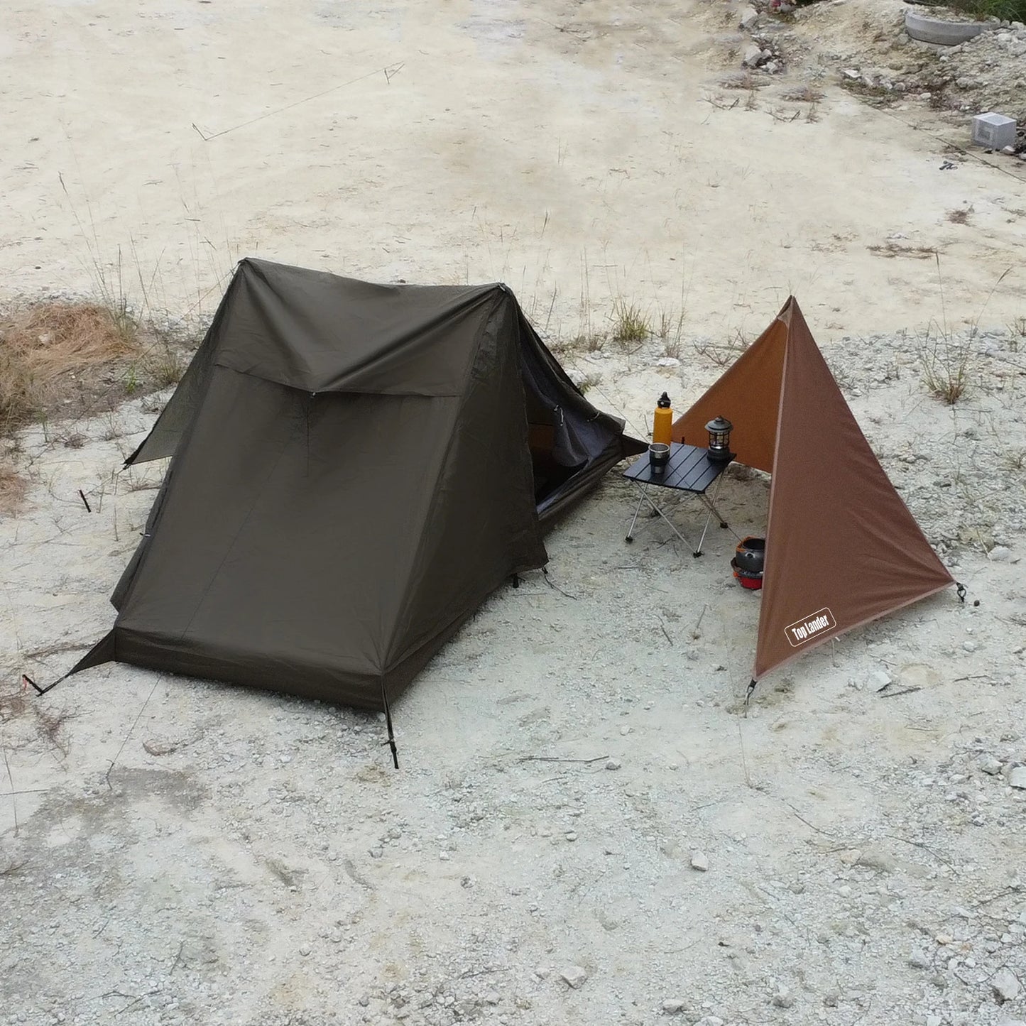 210g 20D Nylon Ultralight Camping Stove Windbreak Wind Screen Shield Fire Retardant No Poles Ropes Windproof Privacy Windscreen