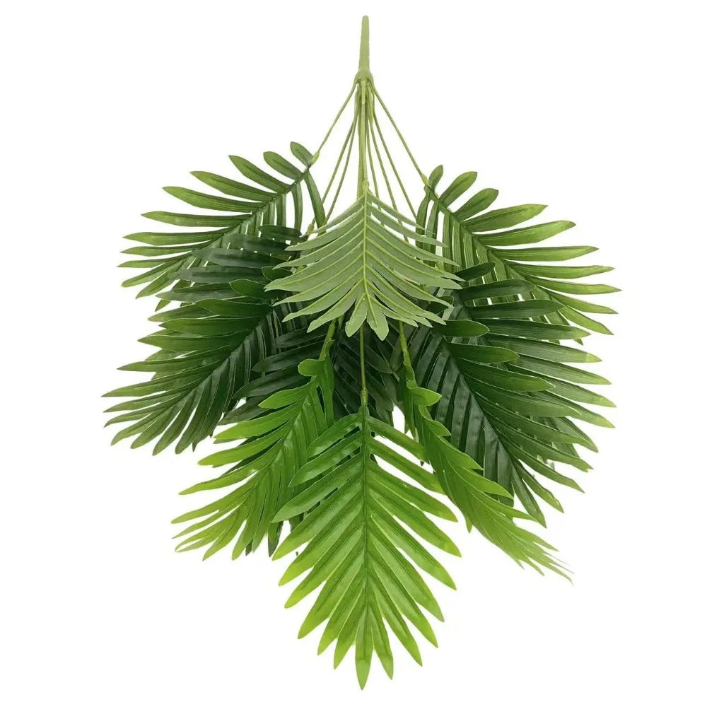 70-120cm Large Artificial Palm Tree Tropical Green Leaves Fake Plants Plastic Monstera Faux Tree Branch for Home Kitchen Decora