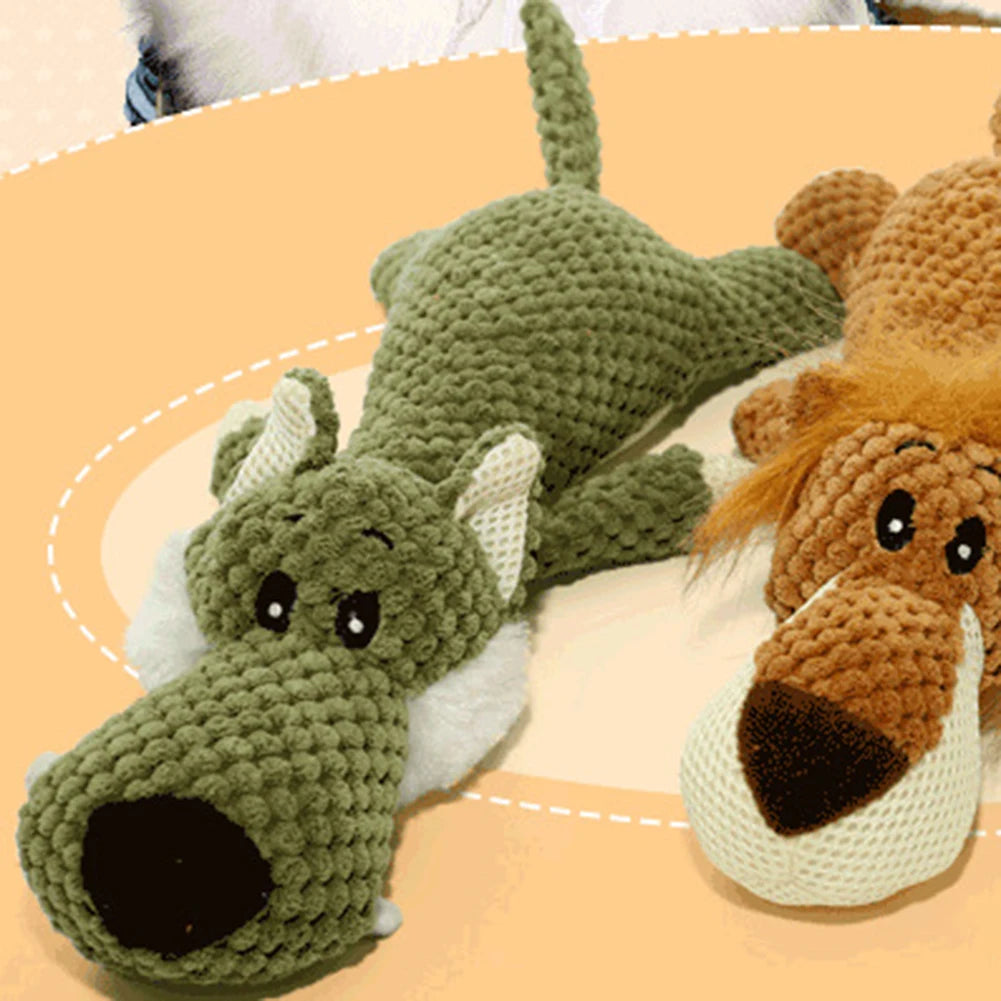 Durable Plush Dog Toy Squeak Chew For Playful Puppies