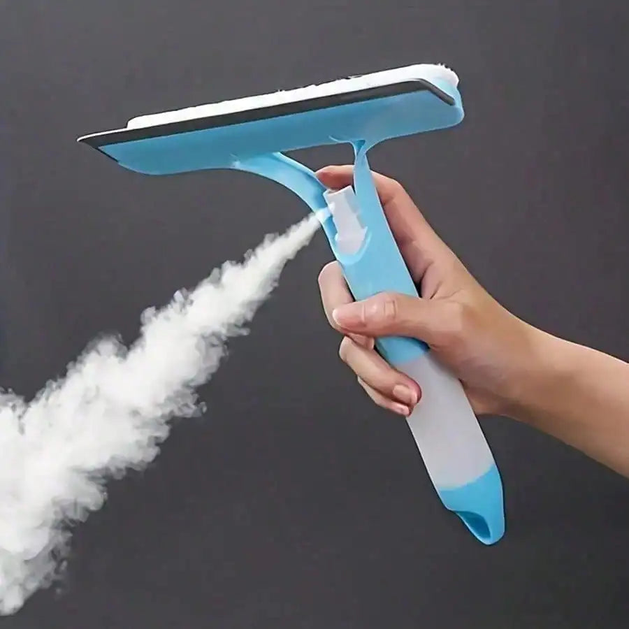 1pc, 3 In 1 Glass Wiper With Scraper And Sprayer, Window Cleaner, Multifunctional Handheld Shower Window Glass Scraper For Spraying, Washing And Scraping