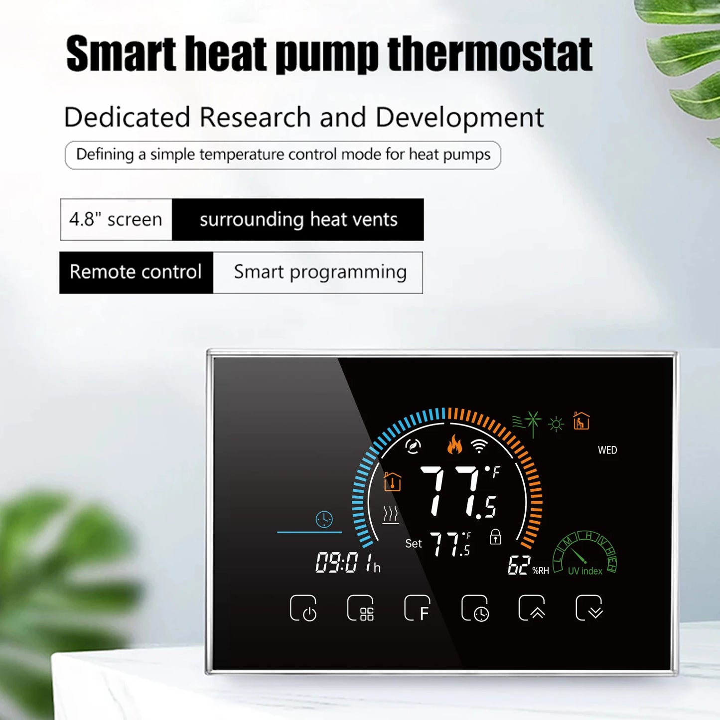 Programmable Smart WiFi Thermostat for Home with No C-Wire
