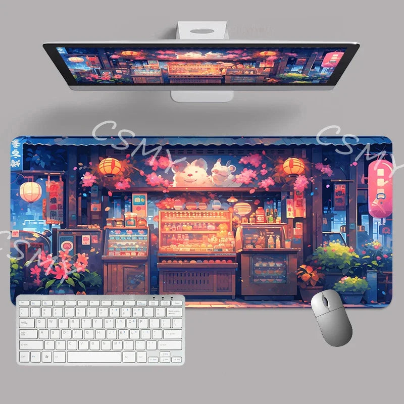 ftvae Computer Mouse Pad Gamer Japan Aesthetics Desk Mat Office Accessories Pc Cabinet Mousepad Keyboard Gaming Mats Xxl Large M