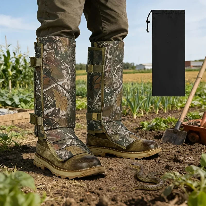 Snake Proof Gaiters Snake Gaiters Waterproof Snake Bite Protection Leg Guards, Adjustable Anti-Abrasion Outdoor Gaiters for M
