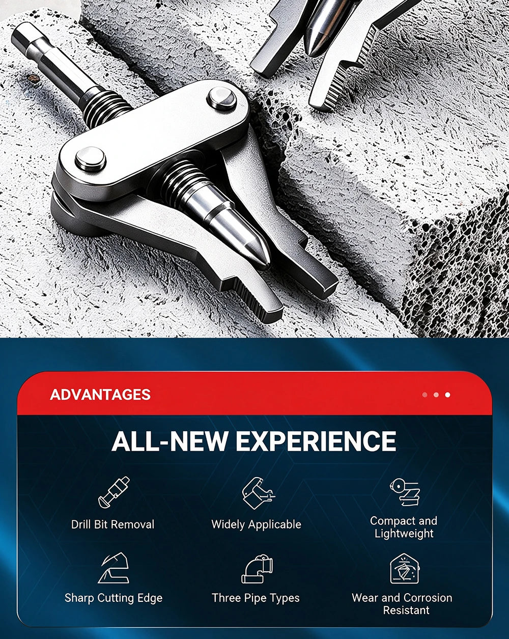 Universal Broken Pipe Extractor Faucet Valve Stuck Insert Remover Hex Shank Drill Powered Plumbing Repair Tool Heavy Duty Kit
