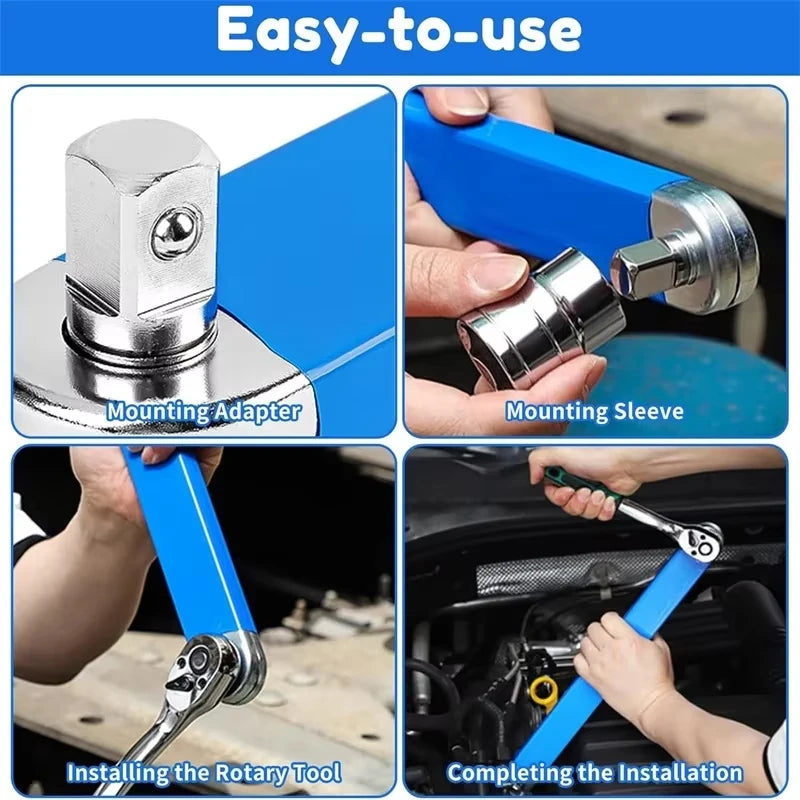 Tight Spaces Extension Tool 1/2 in. 1/4 in. 3/8 in. Auto Repair Tool Home Tool Set Professional Zero Offset Extension Wrench