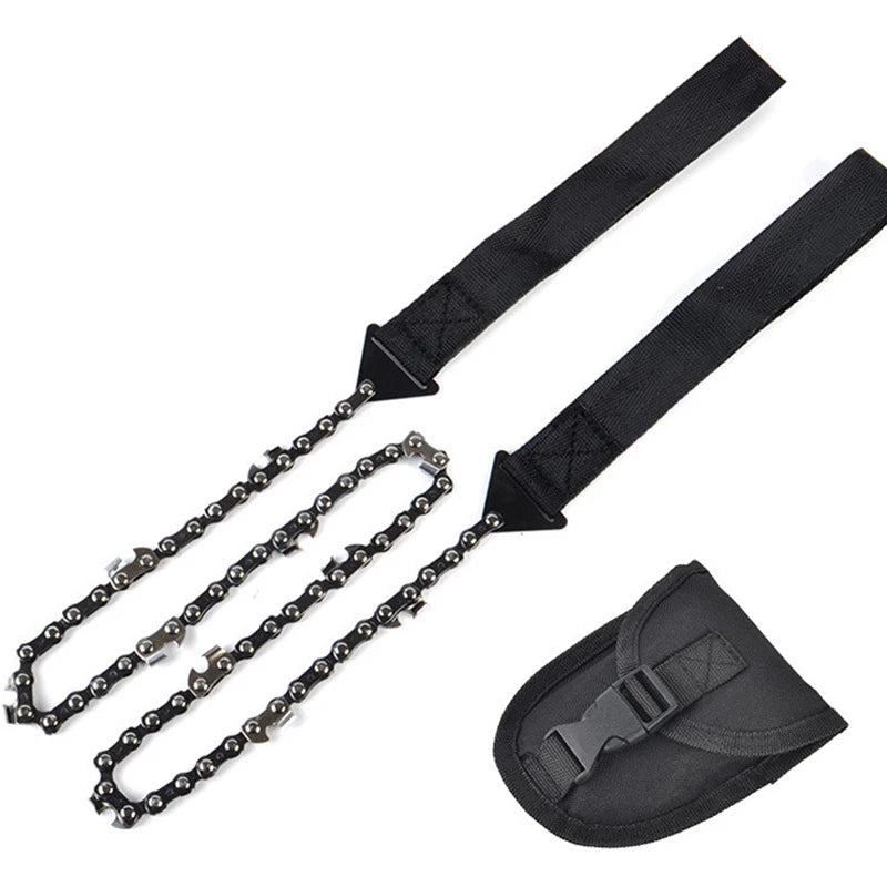 24 Inch Pocket Chain Rope Saw Portable Hand Saw With Sharp Teeth Blades for Survival Gear Camping Hunting Tree Cutting
