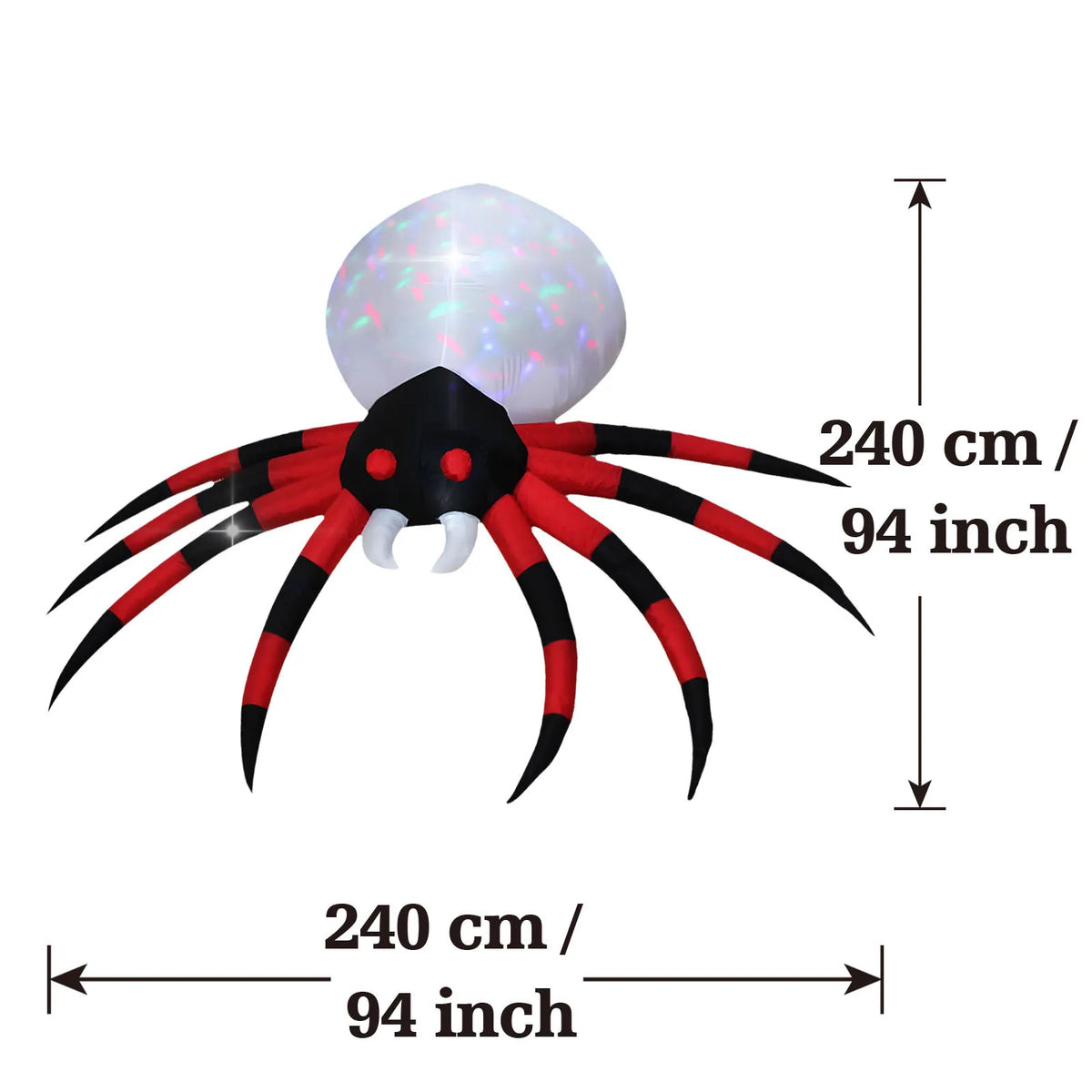 Halloween Inflatable Ghost Pumpkin Black Cat Spider Decoration with LED Lights for Home Yard Lawn Indoor and Outdoor Decoration