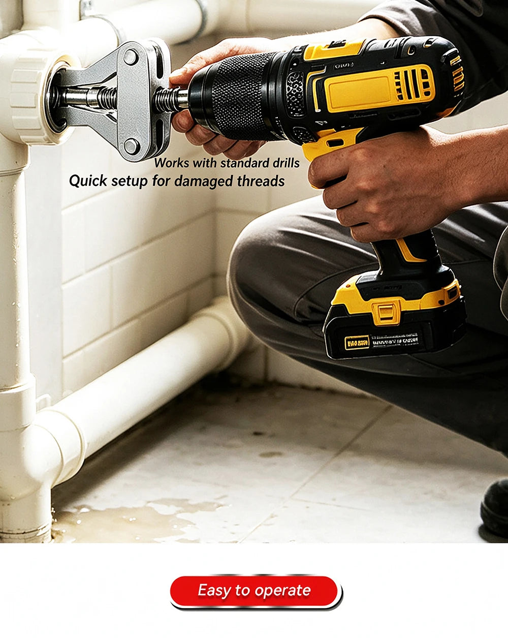 Universal Broken Pipe Extractor Faucet Valve Stuck Insert Remover Hex Shank Drill Powered Plumbing Repair Tool Heavy Duty Kit