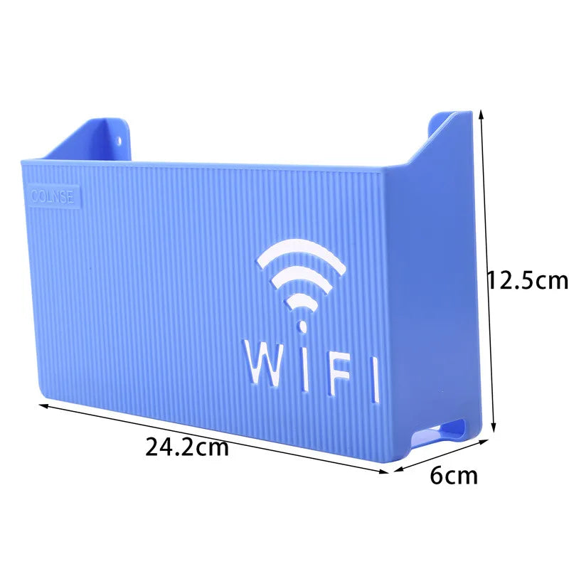 1PC Wall Hanging Wireless Wifi Router Shelf Storage Box ABS Plastic Organizer Box Cable Power Bracket Organizer Box Home Decor