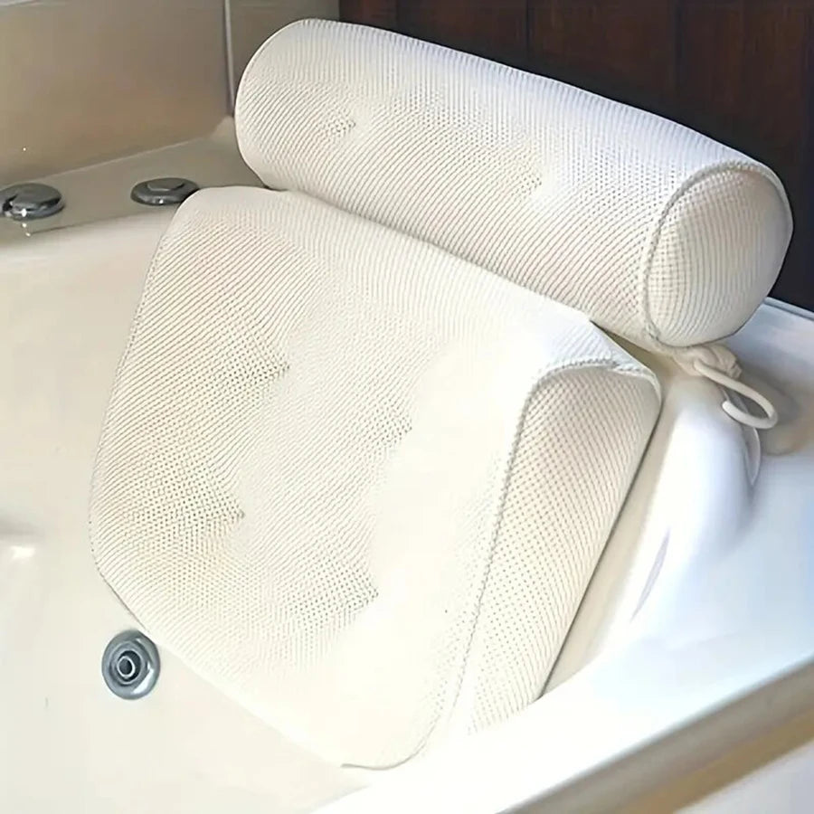 Spa Bathtub Pillow With Anti Slip Suction Cups Back
