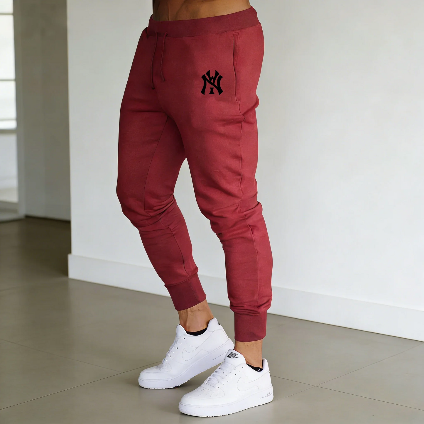 Men's New Ink Printing Training Pants Casual Sports Running Workout Jogging Gym Sweatpants Long Trousers