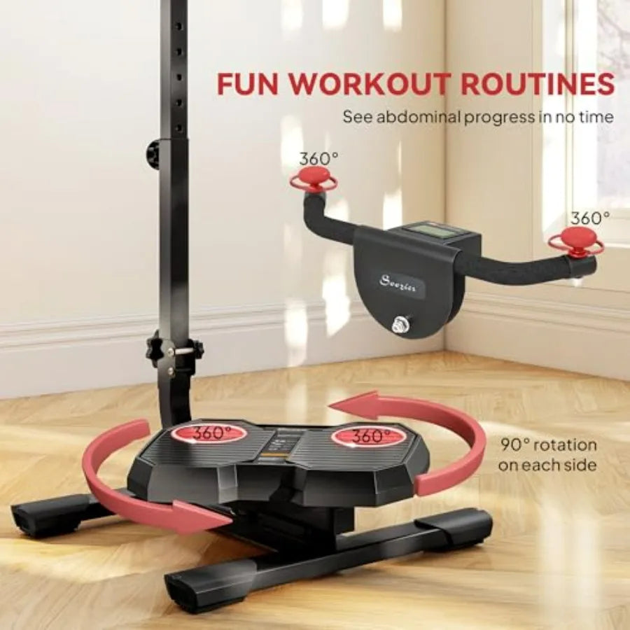Foldable Abs Twister Board For Core Fitness Time Tracker