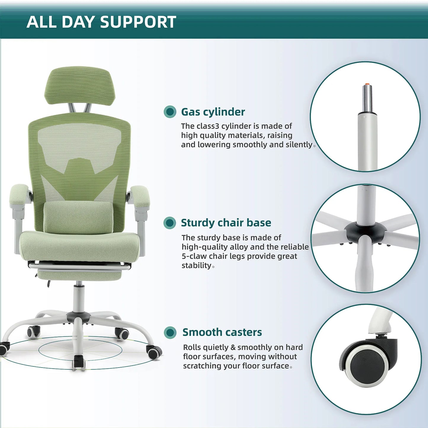 Ergonomic High Back Mesh Gaming Chair With Lumbar Pillow