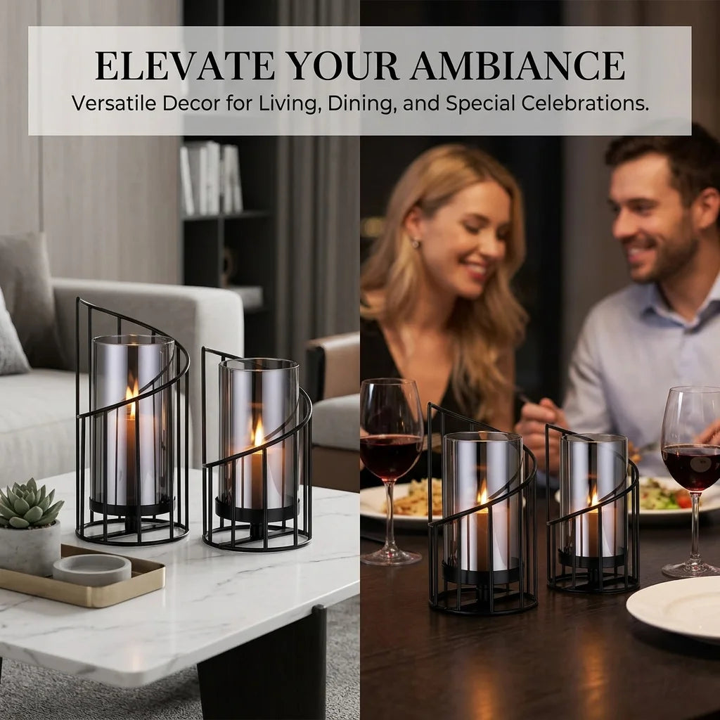 Stunning Spiral Glass Hurricane Candle Holder For Wedding Centerpieces