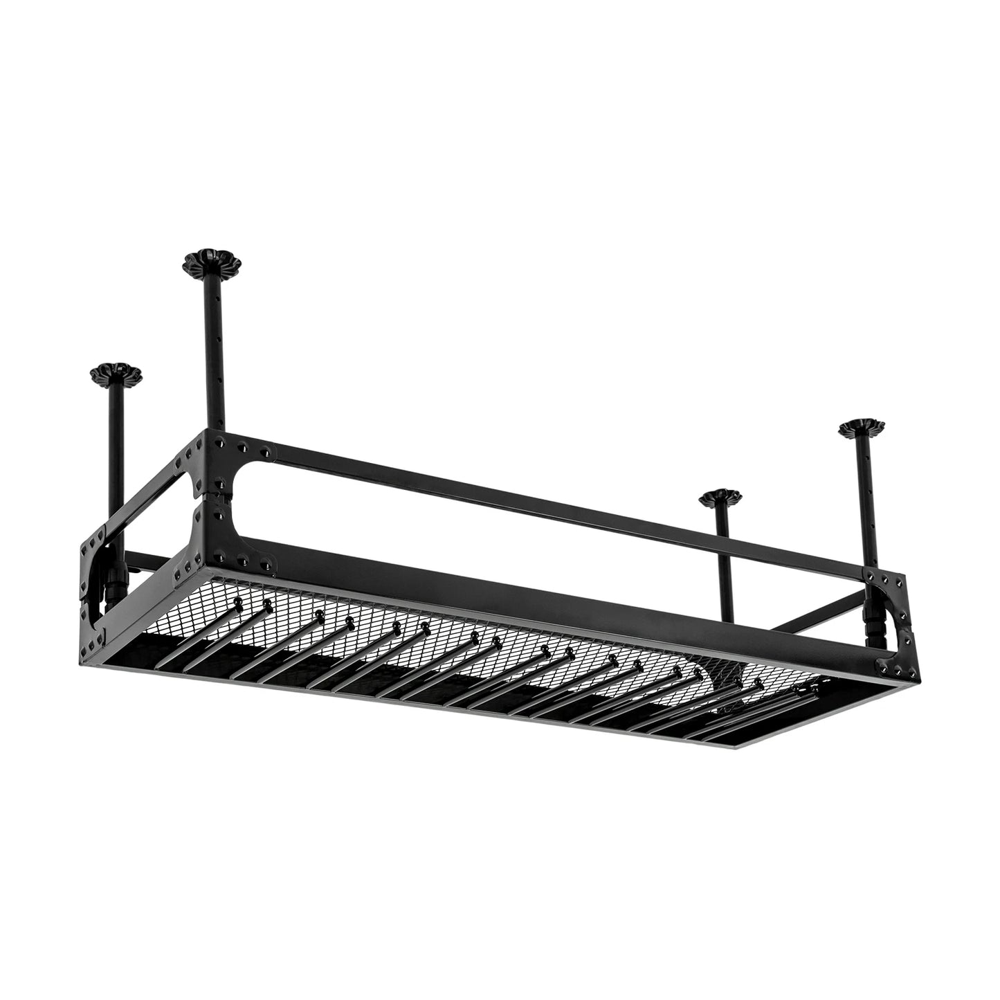 Industrial Vintage Bar Floating Shelf，Ceiling Mount Iron Wine Rack，Glass Hanging Holder Stemware Storage Organizer