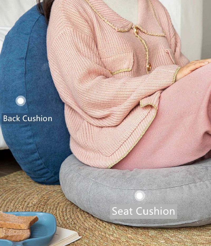 Floor Seat Pillow Solid Color Suitable for Meditation Yoga Round Seat Pads Mat Pouf Sofa Chair Bed Car Seat Pillows Cushions