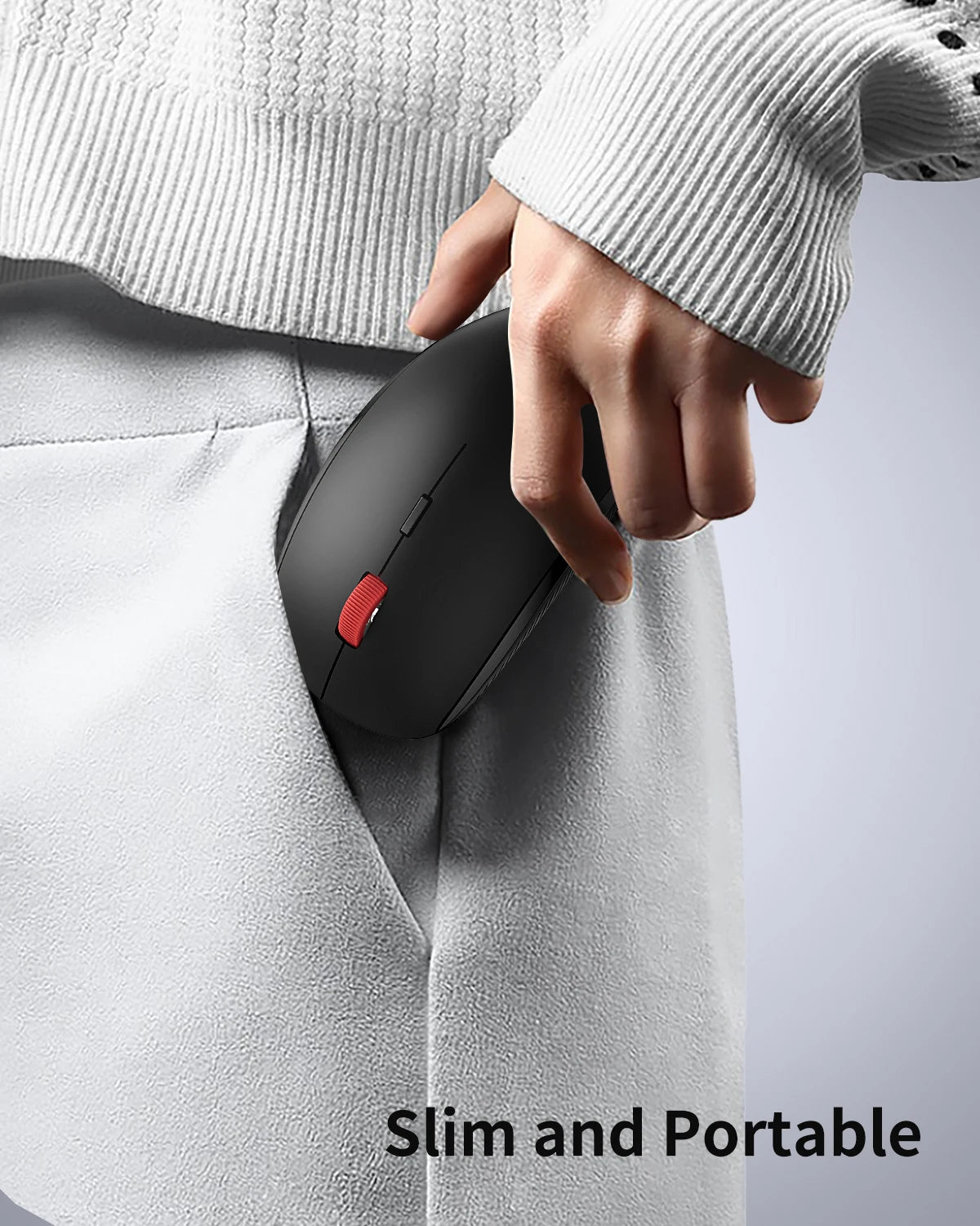 wegear Wireless Mouse 2.4G Slim Mini Cordless Mouse Ergonomic Grips 5Level Adjustable 4000DPI Portable Optical Computer Mice